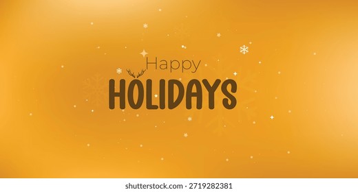 Felices fiestas de caligrafía de escritura de letras. Sofisticada tarjeta de Días festivos felices con acentos de estrellas Clásico y atemporal Días festivos felices creativos modernos