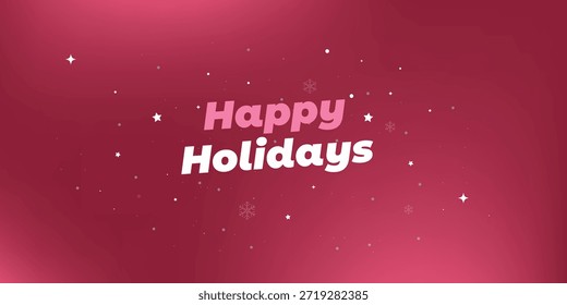 Felices fiestas de caligrafía de escritura de letras. Sofisticada tarjeta de Días festivos felices con acentos de estrellas Clásico y atemporal Días festivos felices creativos modernos