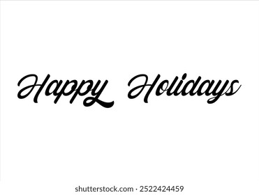 Happy Holidays logo headline. Isolated vector typeset