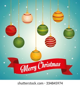 Happy holidays and merry christmas card design, vector illustration.