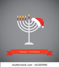 Happy Holidays; Merry Christmas And Happy Hanukkah