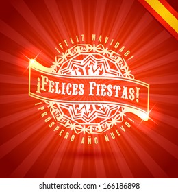 happy holidays merry christmas and happy new year greetings in spanish happy classic white latin america background scene edge festival new ceremony spain christmas celebration business smiling vintag