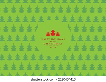 happy holidays merry christmas with tree and duplicate theme background for advertisement brochure template banner website cover product package design presentation vector eps.