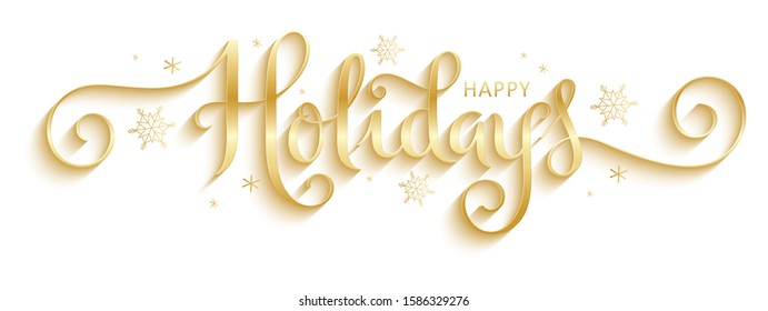 Joyeuses Fetes Metallic Gold Vector Brush Stock Vector (Royalty Free ...