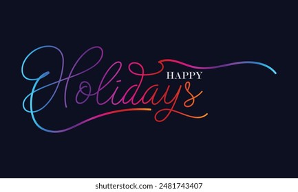 Happy Holidays, Modern universal artistic templates. Merry Christmas Corporate Holiday cards and invitations. Floral frames and backgrounds design. Vector illustration.