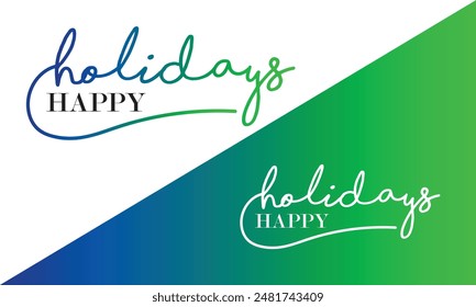 Happy Holidays, Modern universal artistic templates. Merry Christmas Corporate Holiday cards and invitations. Floral frames and backgrounds design. Vector illustration.