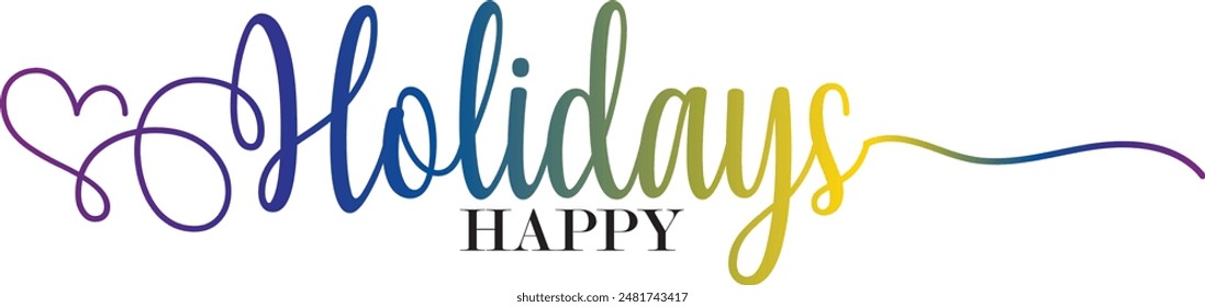 Happy Holidays, Modern universal artistic templates. Merry Christmas Corporate Holiday cards and invitations. Floral frames and backgrounds design. Vector illustration.