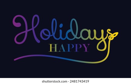 Happy Holidays, Modern universal artistic templates. Merry Christmas Corporate Holiday cards and invitations. Floral frames and backgrounds design. Vector illustration.