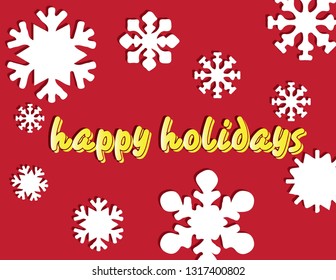 happy holidays paper cut.