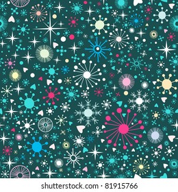 Happy holidays pattern made with  graphics elements, vector.