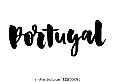 Happy holidays in portugues. Boas Festas. Lettering. Hand drawn vector illustration. Modern calligraphy.