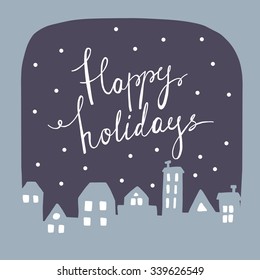 Happy Holidays print design
