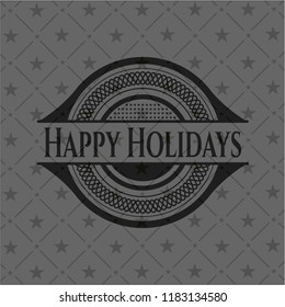 Happy Holidays realistic dark emblem