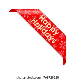 Happy Holidays ribbon