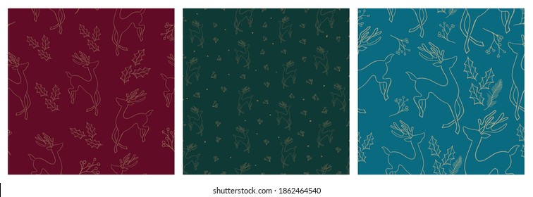 Happy Holidays Seamless pattern vector. Happy New year 2021 background. Happy Winter patterns design concept for fabric, cover, invitation card, website banner, social media story and post.