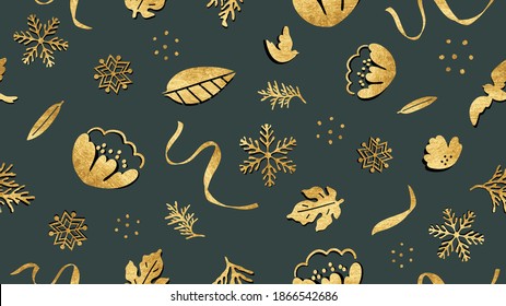 Happy Holidays Seamless pattern vector. Happy New year 2021 background. Happy Winter patterns design concept for fabric, cover, invitation card, website banner, social media story and post.