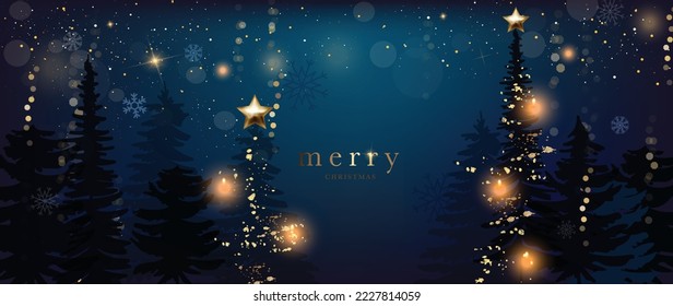 Happy Holidays, season's greetings and new year vector template with Christmas element decoration
