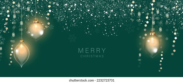 Happy Holidays, season's greetings and new year vector template with Christmas element decoration