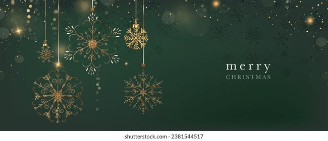 Happy Holidays, season's greetings and new year vector template with Christmas element decoration