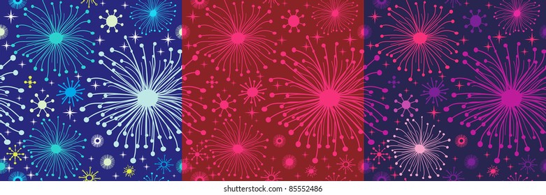 Happy holidays  snow pattern made with graphics elements, vector.