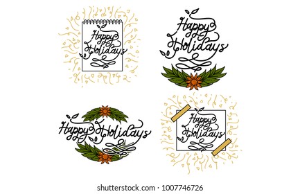 Happy Holidays Template Set