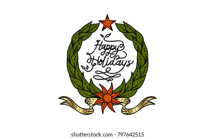 Happy Holidays Template Vector