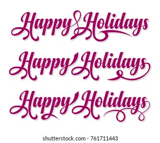 Happy Holidays text