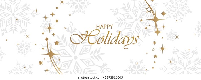 happy holidays text on stars background