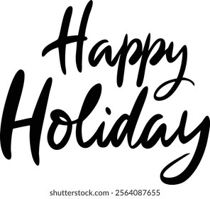 Happy Holidays Text Vector Design, Festive and Cheerful Graphics