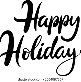 Happy Holidays Text Vector Design, Festive and Cheerful Graphics