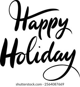 Happy Holidays Text Vector Design, Festive and Cheerful Graphics