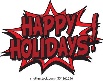 happy holidays type treatment