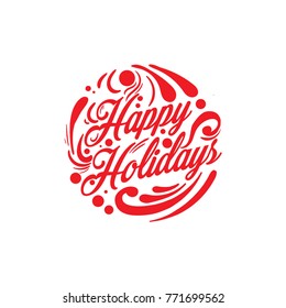 Happy Holidays Typography