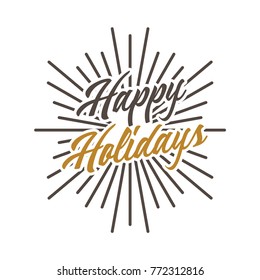 Happy Holidays Typography