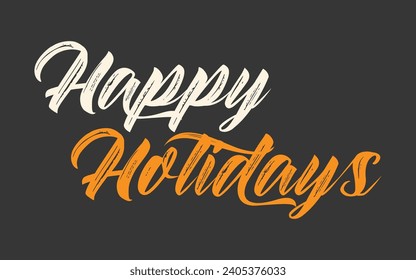 Frohe Feiertage Typografie kalligrafischer Text für Banner