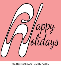 Happy Holidays Typography Poster | Festive Holiday Design