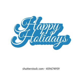 happy holidays typography typographic creative writing text image 1