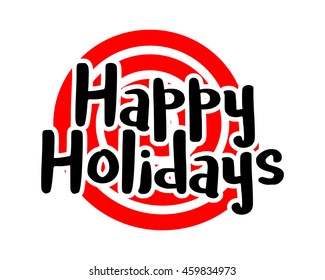 happy holidays typography typographic creative writing text image 3