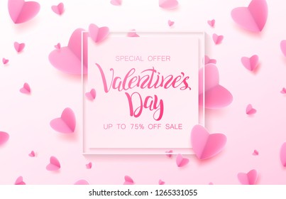 Happy holidays: Valentines day 14 february, Mothers, Womens day 8 march background, paper cut hearts. 3d Vector illustration. Romantic wedding design, flyers, banners, offers,  sale,celebrations...