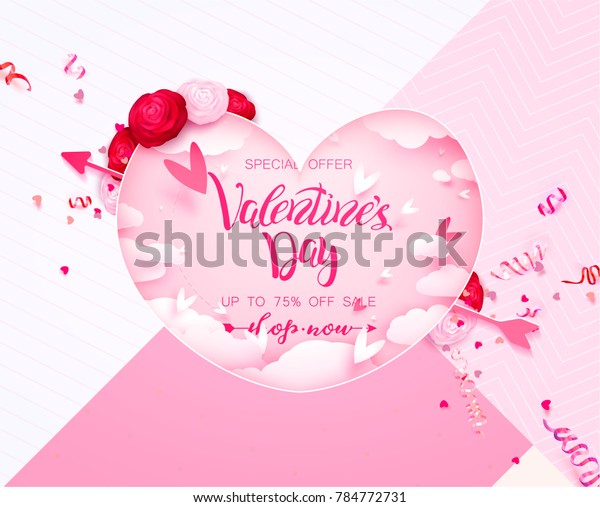 祝日 2月14日のバレンタインデー 母親または女性の日8の3月の背景にバラ 贈り物 心 3dのベクターイラスト ロマンチックな壁紙 チラシ バナー用の結婚式のデザイン のベクター画像素材 ロイヤリティフリー