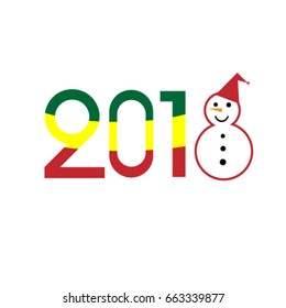 Happy holidays  with vector 2018 Happy New year