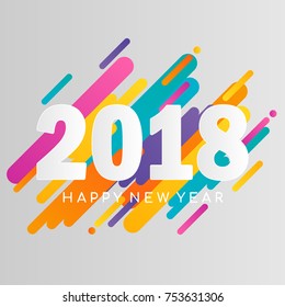 Happy holidays with vector 2018 Happy New year background