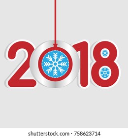 Happy holidays with vector 2018 Happy New year