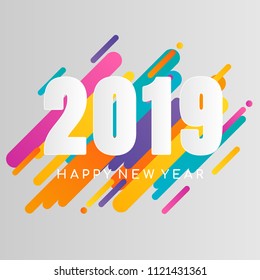 Happy holidays with vector 2019 Happy New year background