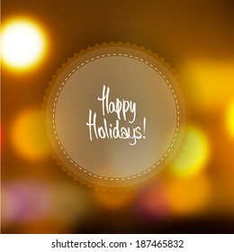 Happy Holidays Vector Background