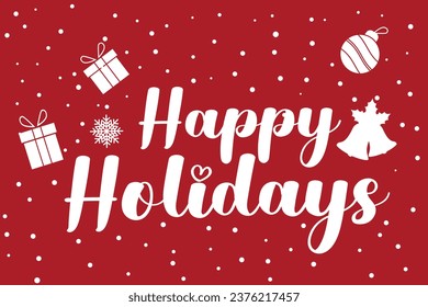 Happy Holidays  vector design. Christmas Banner Design. Vector illustration
