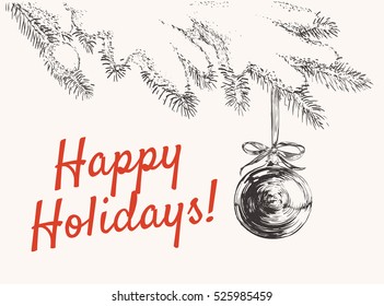 Happy Holidays Vector illustration.