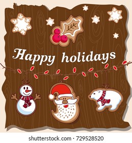 Happy holidays vector illustration