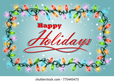 Happy Holidays Vector Illustration