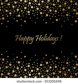 Happy Holidays vector illustration for holiday design, party poster, greeting card, banner or invitation.